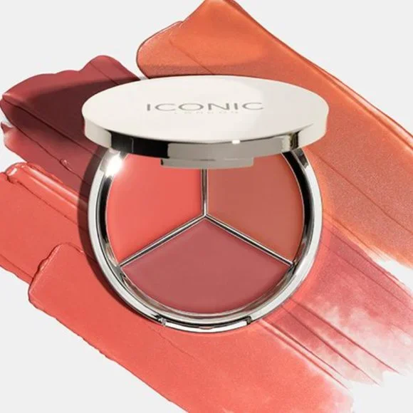 Iconic London - Lip & Cheek Cream Trio Palette (NWT) - Picture 1 of 4